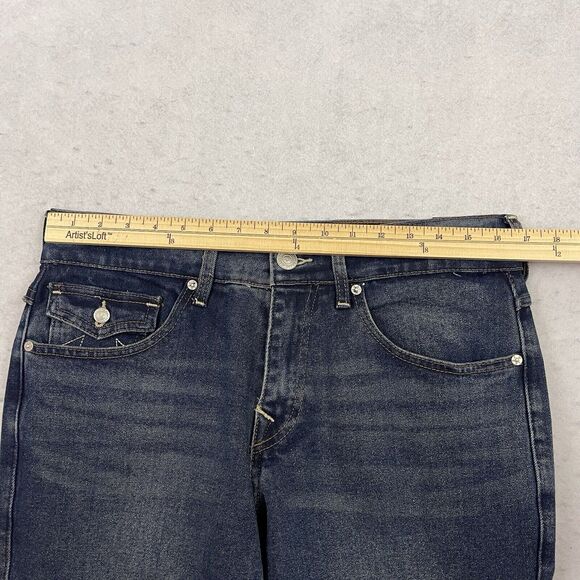 True Religion Ricky Big T Flap Relaxed Straight Jeans Mens Size 31X34 Blue Denim - Picture 5 of 16